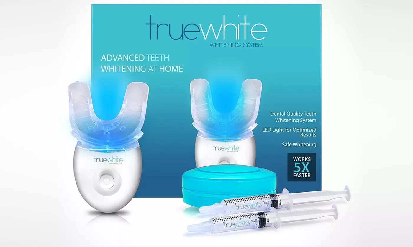 Home Teeth Whitening Kit with LED Light & 2 Syringes - Primary Image