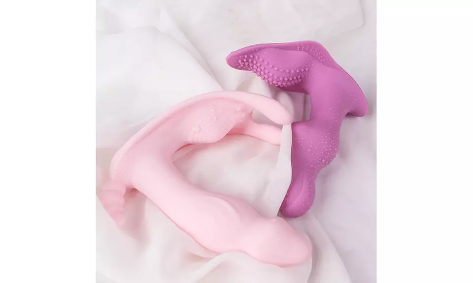 Remote Control Wearable Butterfly Dildo Vibrator USB Charging - Second Medium
