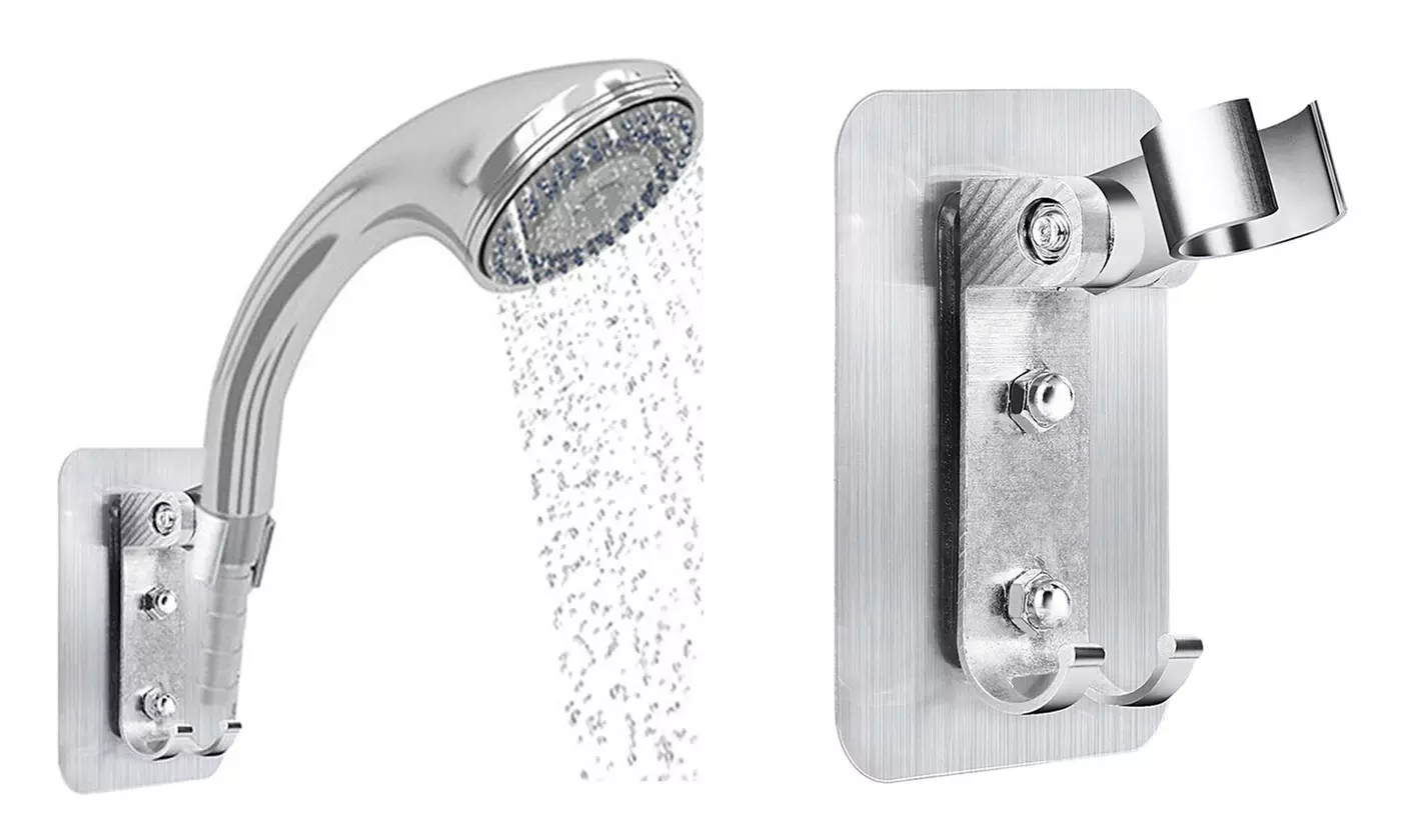 Shower Head Holder Handheld Shower Wand Bracket Adhesive Shower Wall Mount - Primary Image