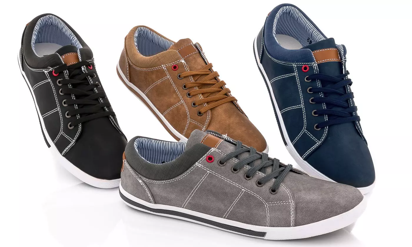Franco Vanucci Daniel Men's Low Top Canvas Sneakers - Primary Image