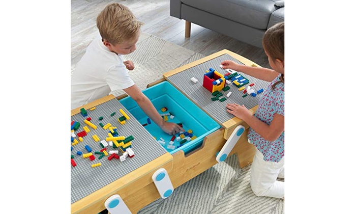 building bricks play and store table