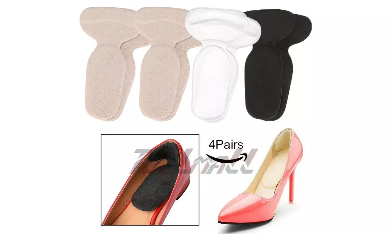 8Pcs Silicone Shoe High Heel Dance Insole Pad Cushion Gel Grips Foot Protector - Primary Image