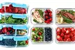 1 & 2 Compartment Glass Meal Prep Food Storage Containers (4 Pack, 35 Oz) - Second Medium