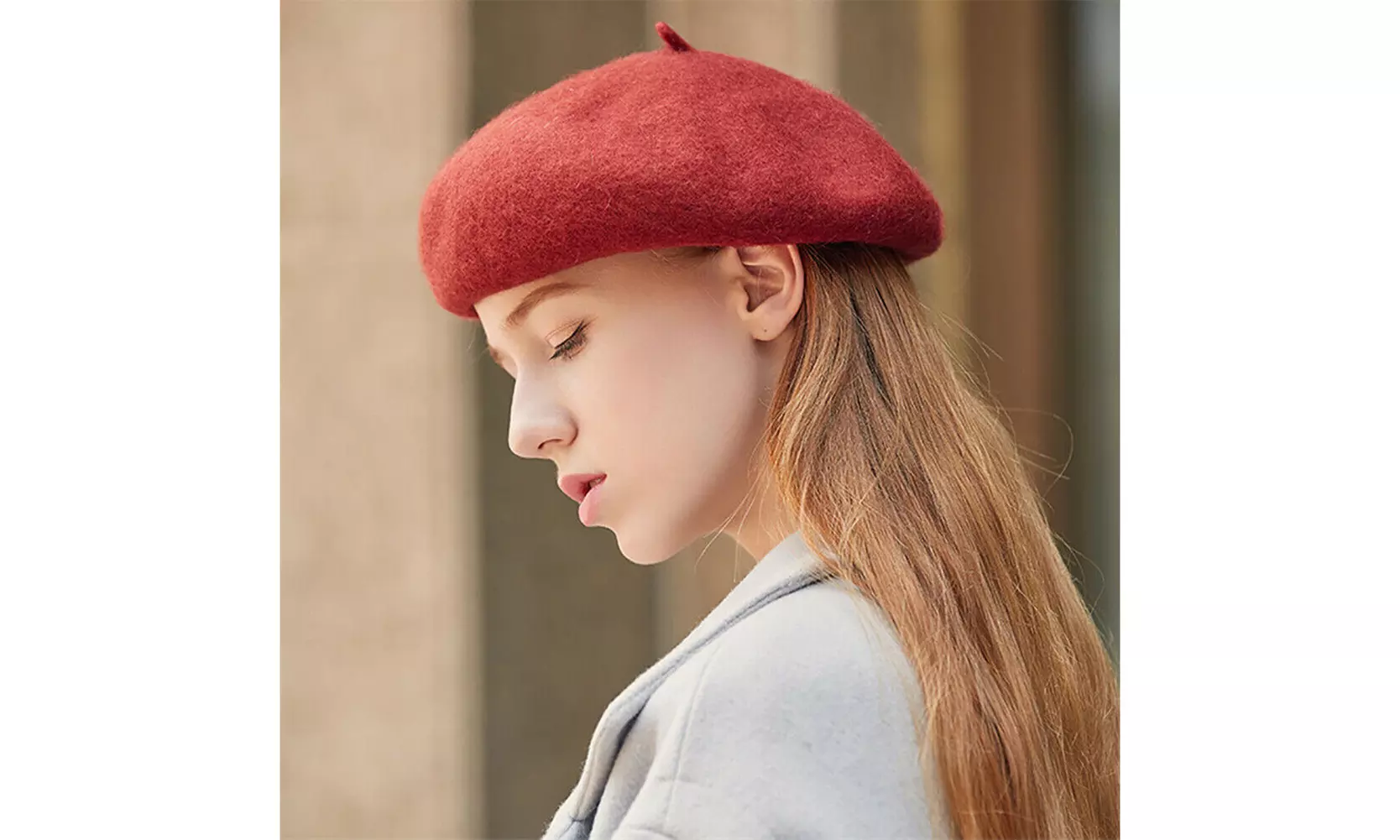 Fashion Women French Style Beret Classic Soft Wool Warm Cap Beanie