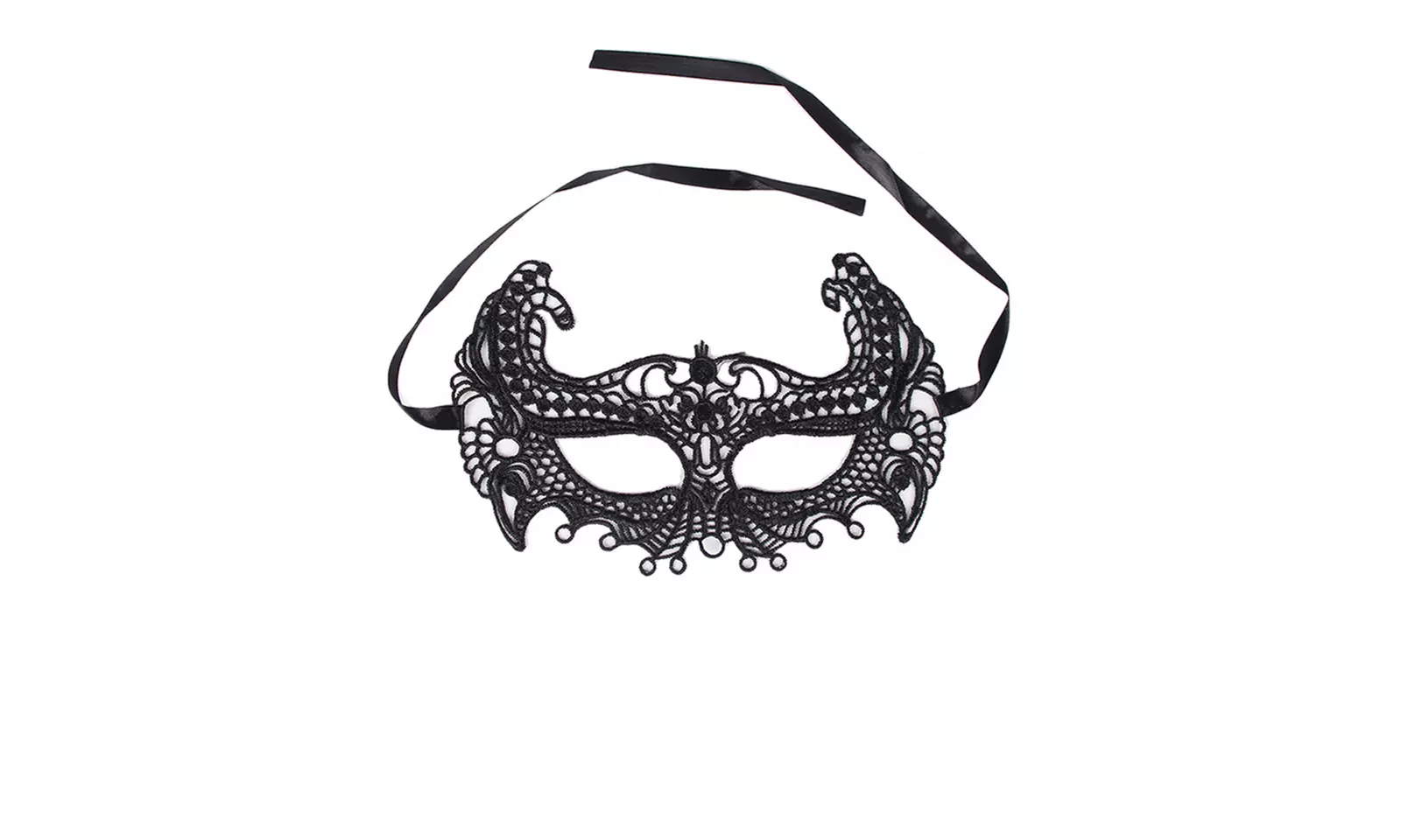 Black Enchanting Lace Eye Mask Sexy Accessories Hollow Out Women Mask - Second Medium