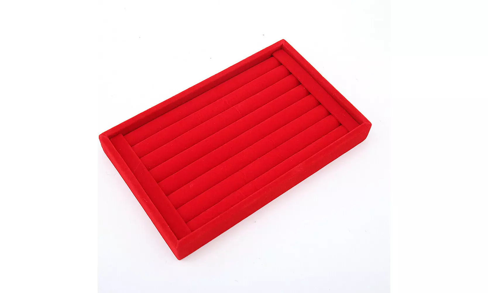 1-2 Pc Velvet Jewelry Ring Display Organizer Tray Holder Earring Storage Case