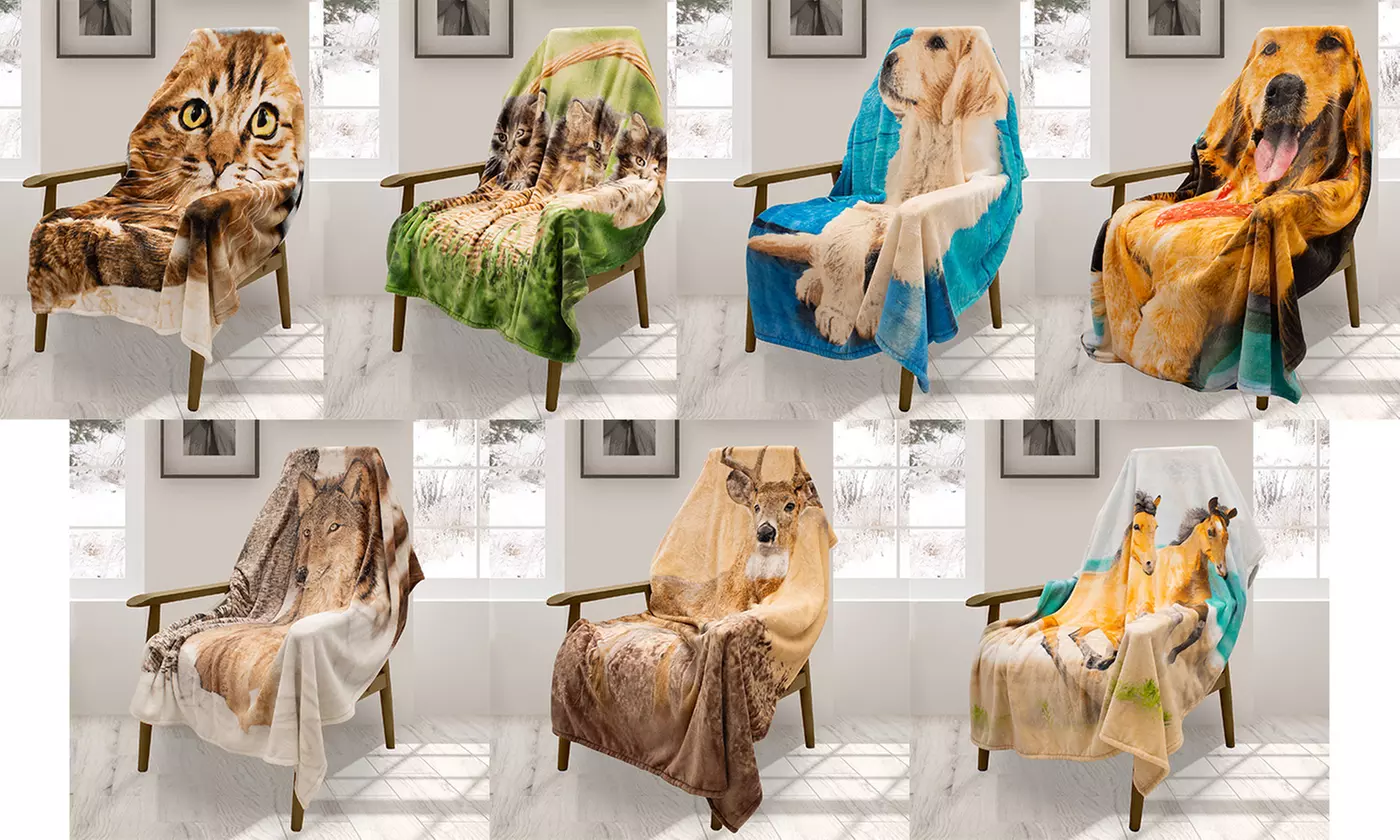 LuxurySoft & Cozy Premium Pet Photo Print Flannel Throw Blankets - Primary Image