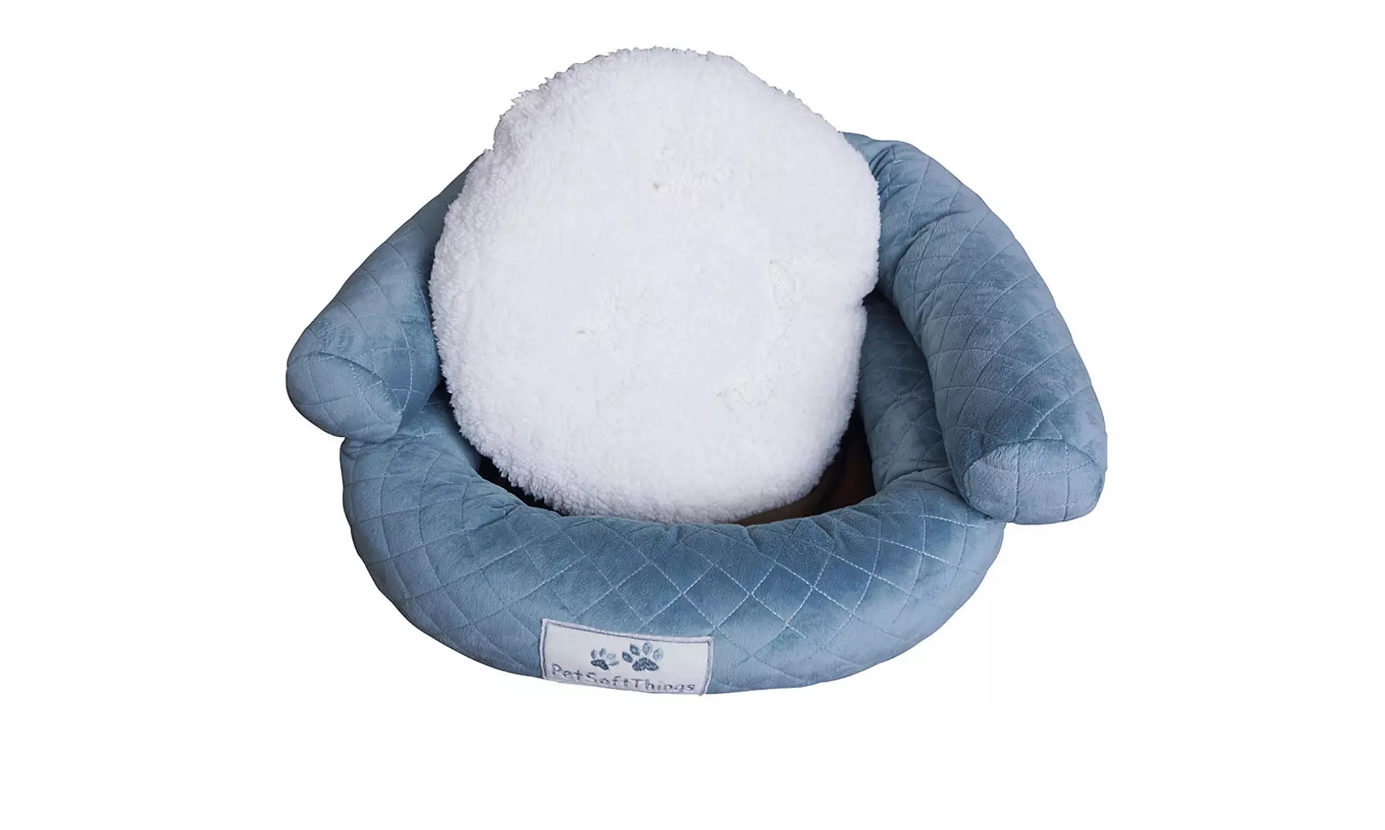 Small Dog Bed Plush Fluffy Soft Warm Calming Small Dog Puppy Kitten Cat Pet Bed