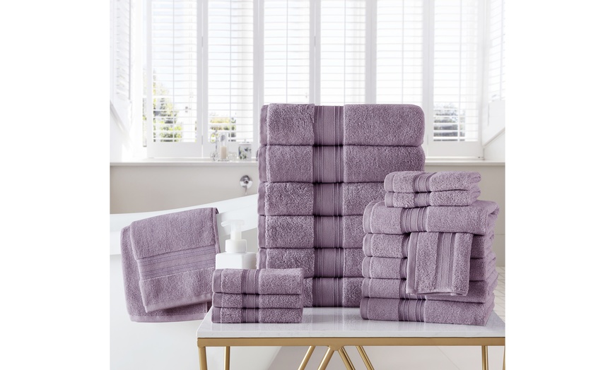 100% Cotton - Zero-Twist - Spa Collection Towel Set (18 Pieces) | Groupon