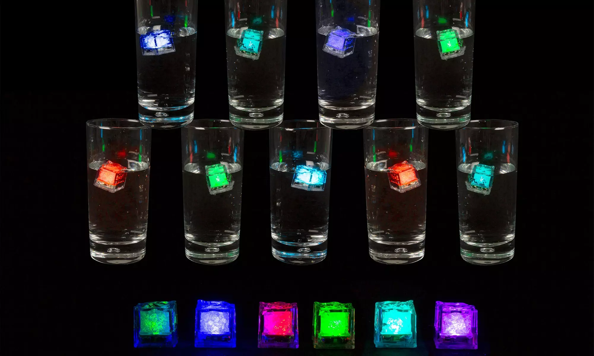 LED Ice Cube Shape Lights (12 Pack) by Lavish Home - Second Medium