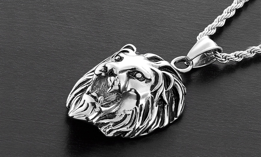 Up To 66% Off on Lion Head Pendant and Chain | Groupon Goods