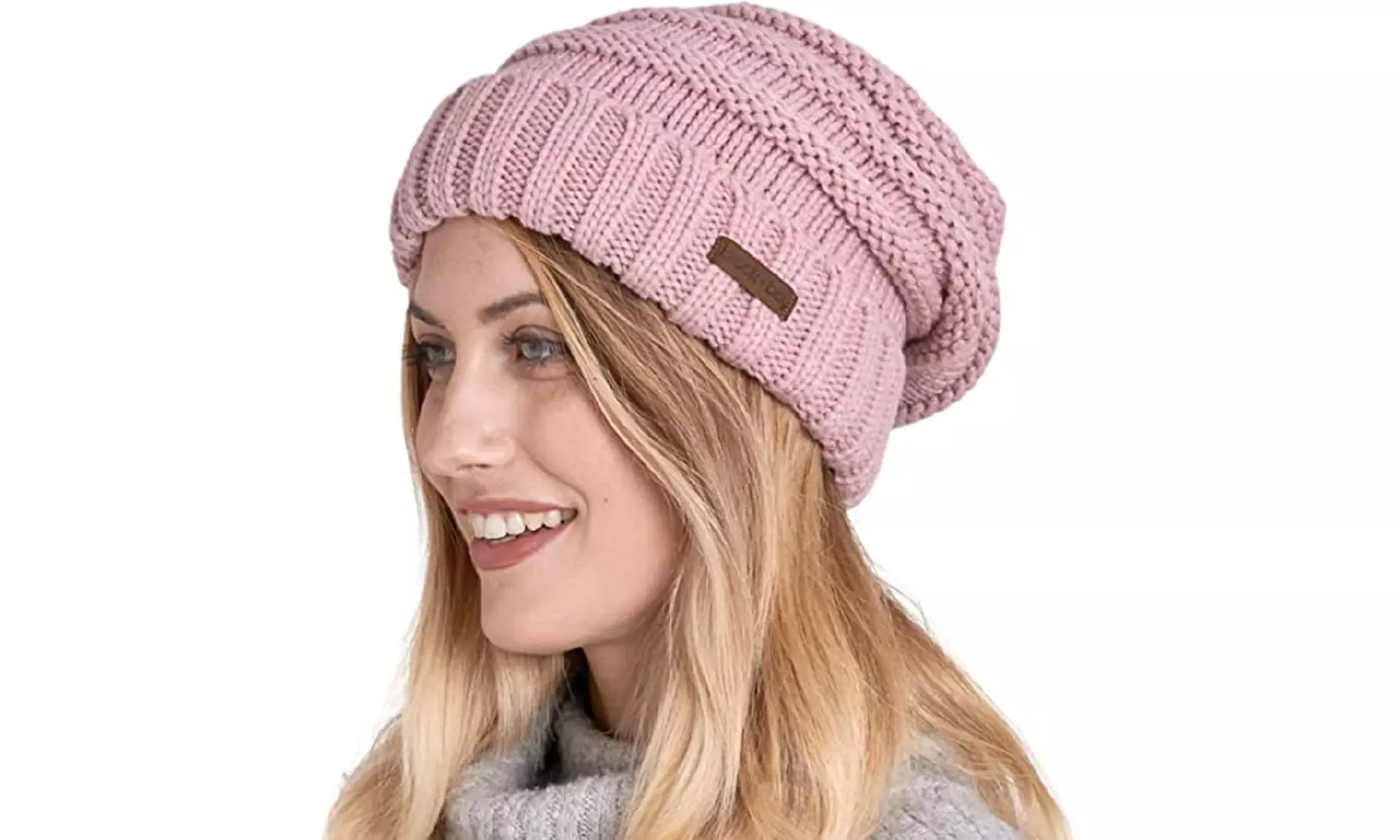 Slouchy Beanie Winter Hat for Women - Slouch Oversized Cable Knit Hats - Primary Image