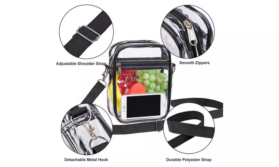 Clear Crossbody Bag Stadium Approved Messenger Shoulder Bag
