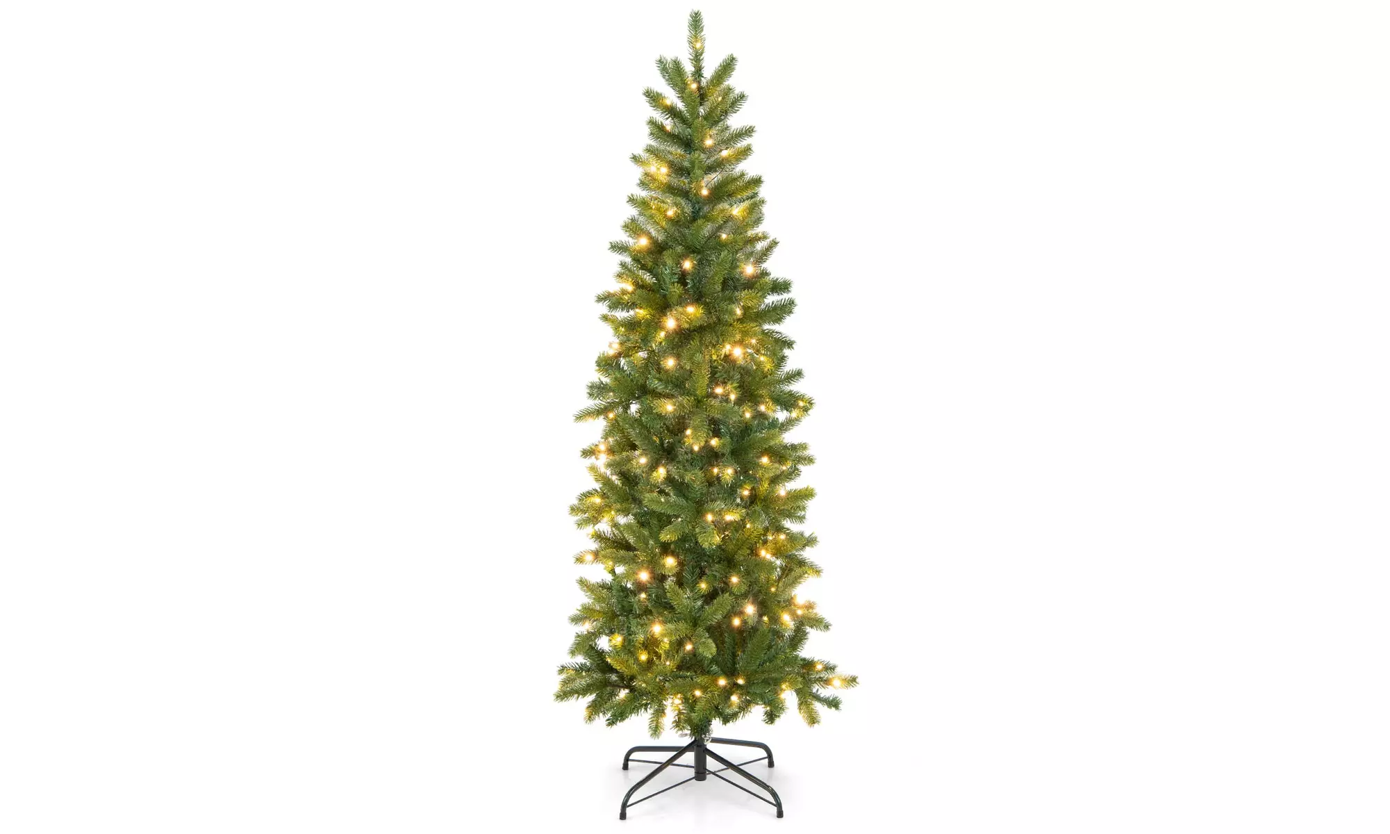 5FT Pre-Lit Hinged Artificial Christmas Tree With Multicolor Lights