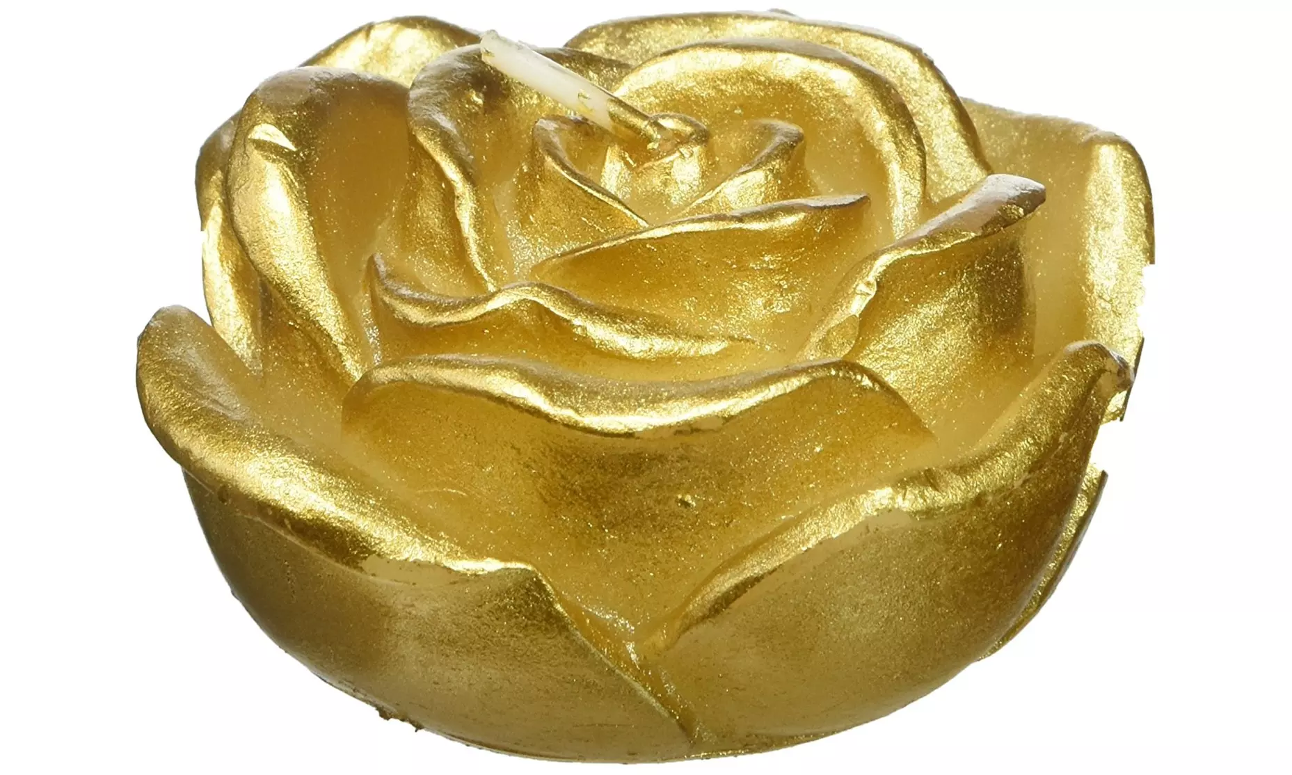 Zest Candle CFZ-101 3 in. Metallic Gold Rose Floating Candles - Primary Image