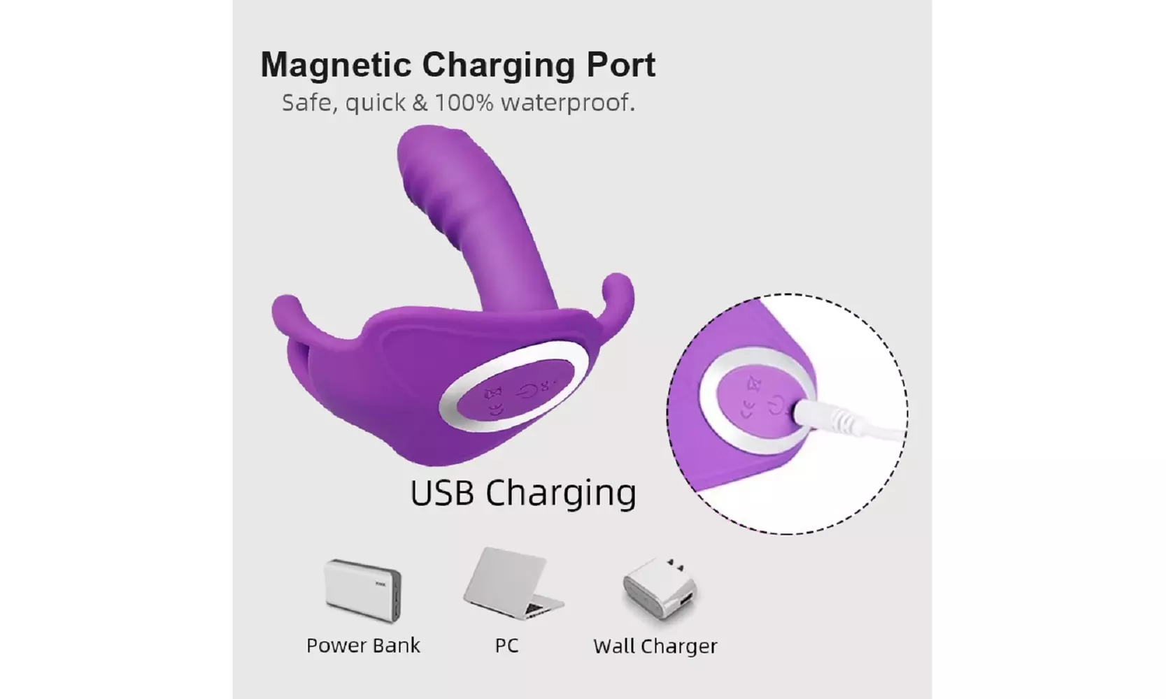 Wireless Remote Control Waterproof Wearable Silicone Butterfly Panty Vibrator
