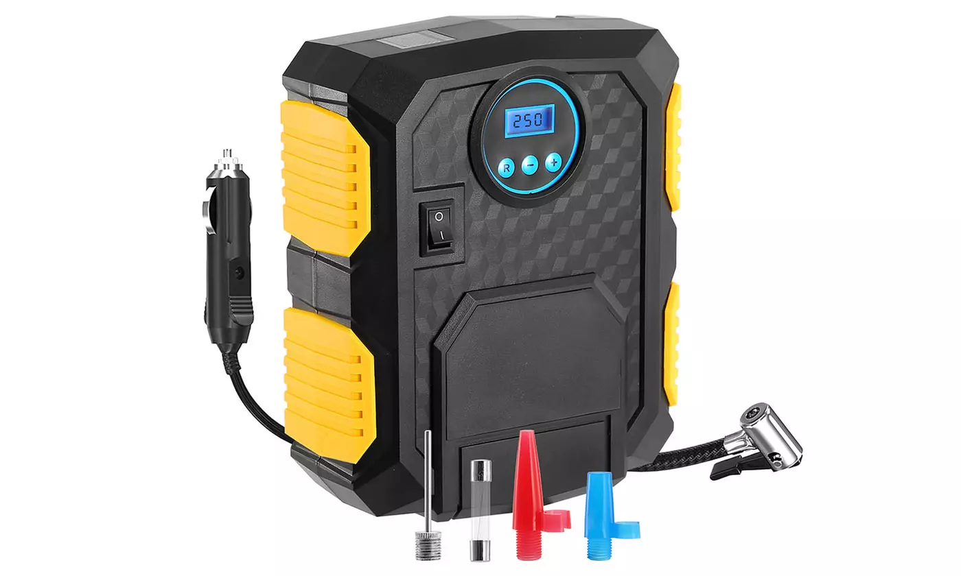 iMounTEK 12V DC Digital Tire Inflator with LCD Display and LED Light