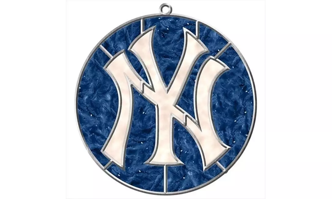 Pangea MLB New York Yankees Makit and Bakit Stained Glass Ornament - Primary Image