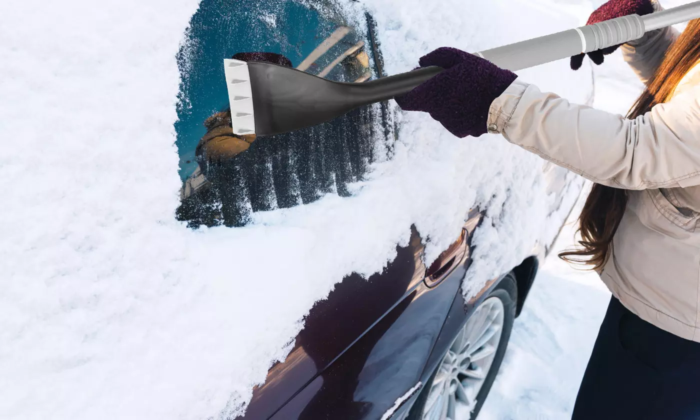 iMounTEK Extendable Snow Brush and Ice Scraper with Pivoting Head