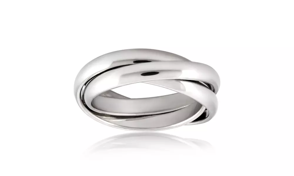 Stainless Steel Intertwined Triple Band Ring