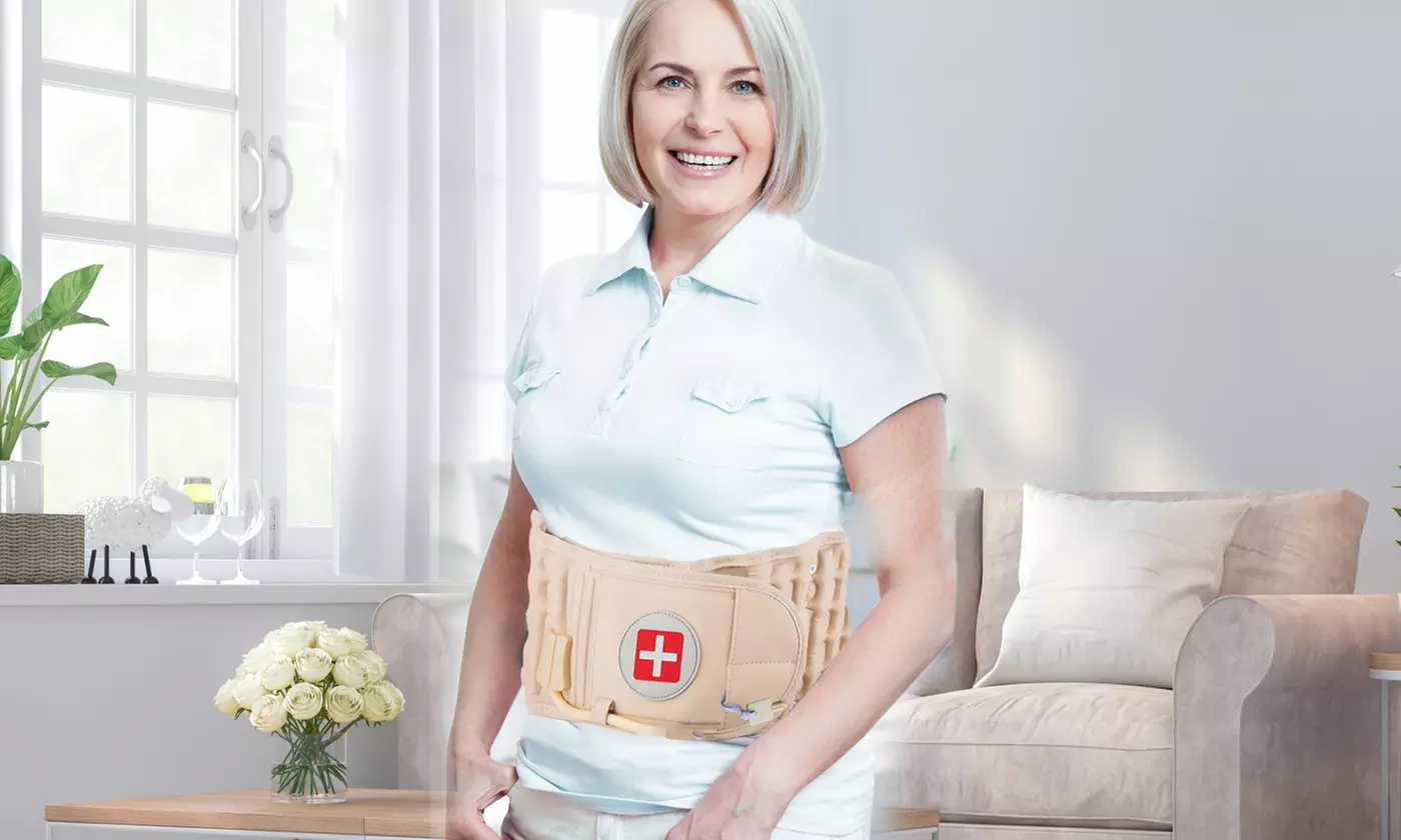 iMounTEK Decompression Back Belt Lumbar Spine Support Lower Back Traction Device