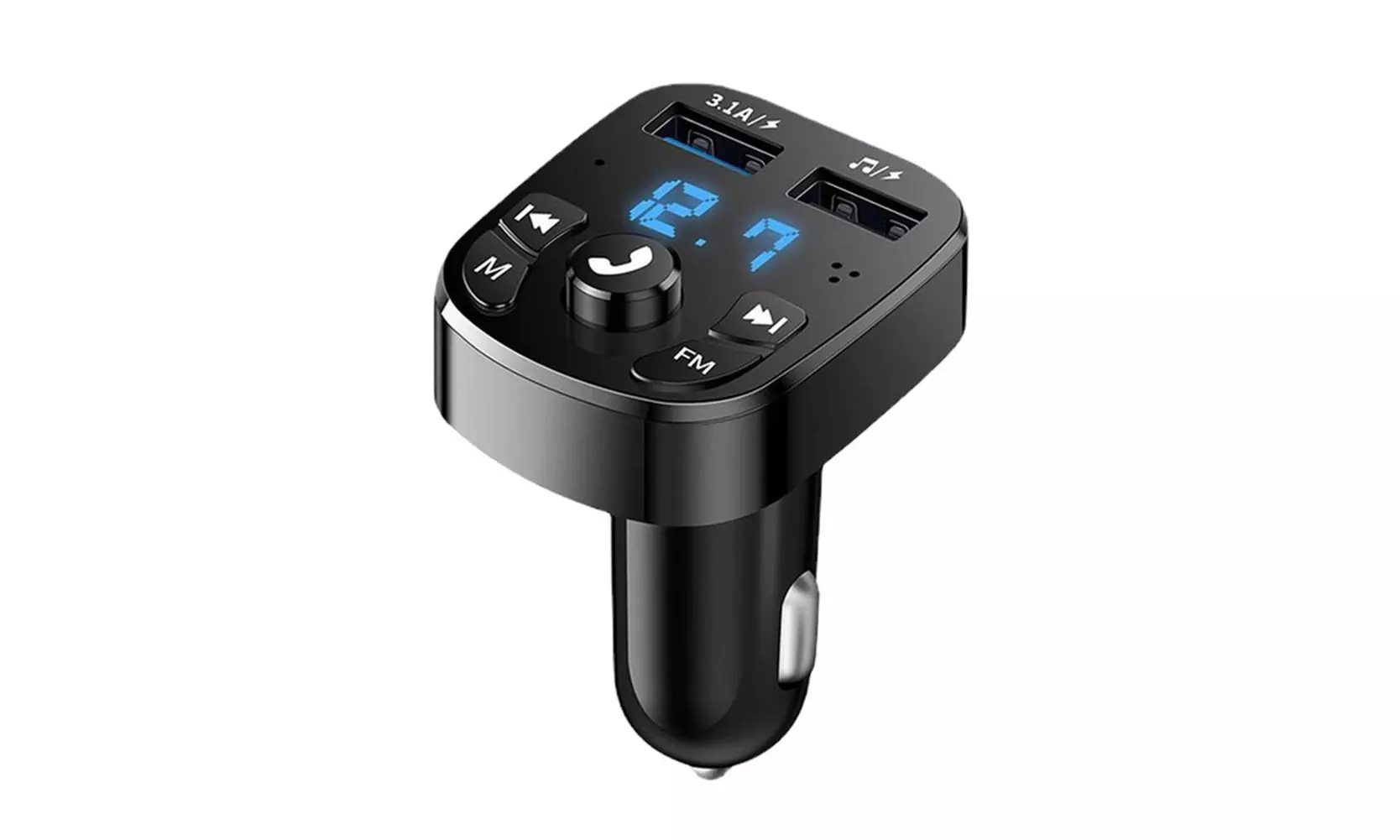 US 1-2 Pc Bluetooth 5.0 FM Transmitter Car Adapter 2-USB PD Charger Wireless AUX - Primary Image
