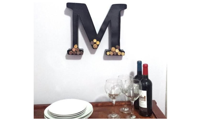 metal monogram wine cork holder letter wine cork holder groupon wine cork holder letter