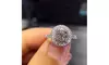 S925 Silver Princess Ring Round Pink Stone Bridal Engagement Rings