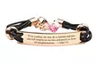 Genuine Leather Scripture Bracelet made with Crystals from Swarovski by Pink Box - Second Medium