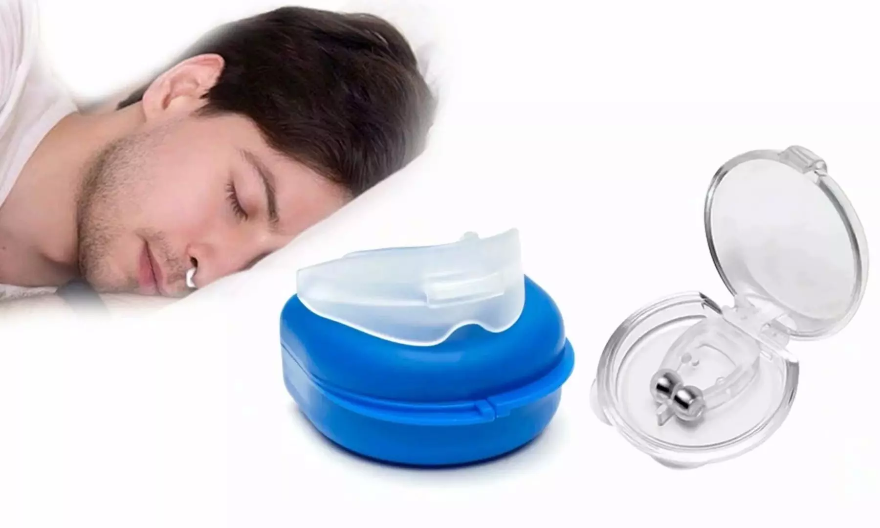 Anti Snoring Device Sleep Aids Snore Reducing Kit Nose Clip Device - Primary Image