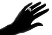 Genuine Green Amethyst Rhodium Plated  Ring  - Second Medium
