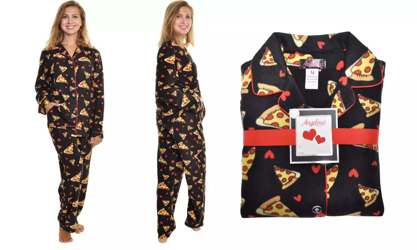 Angelina Women's Cozy Fleece 2-Piece Pajamas (Also in Plus Sizes) - Second Medium