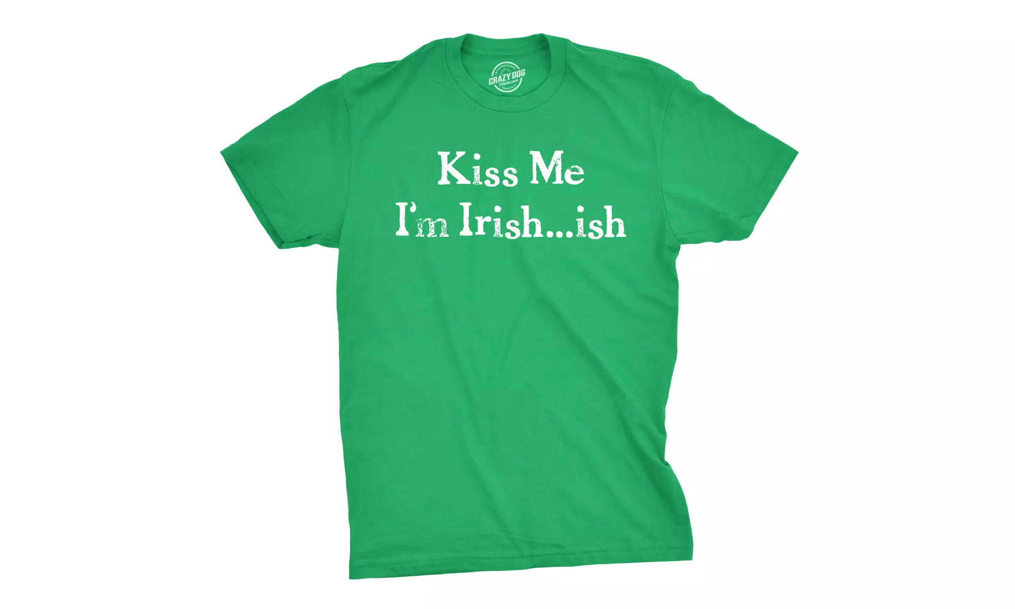 Mens Kiss Me I'm Irish ish T Shirt Funny Saint Patricks Day Clover Tee For Guys - Primary Image