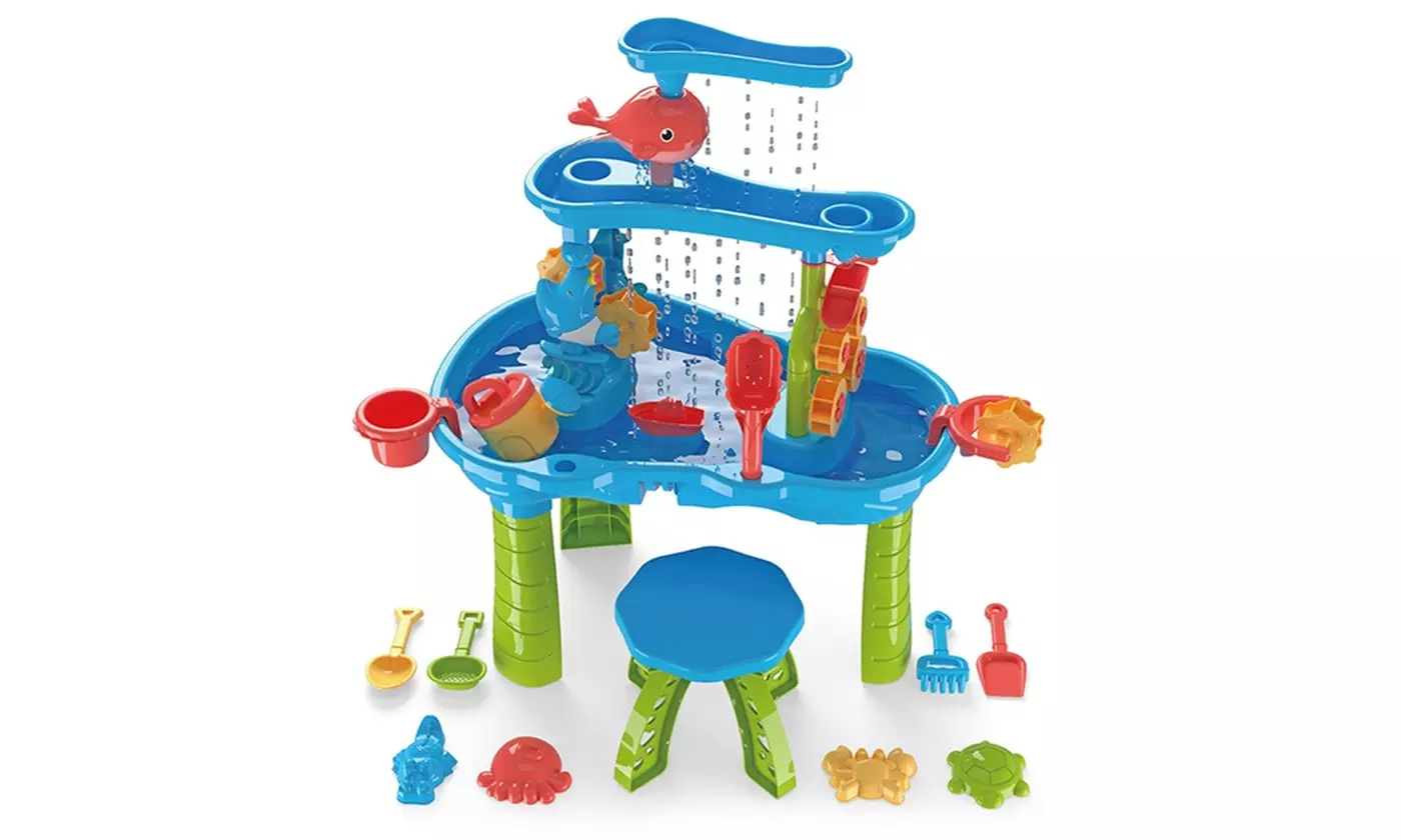 iMounTEK Kids' Three-Tier Sand and Water Table with Accessories 