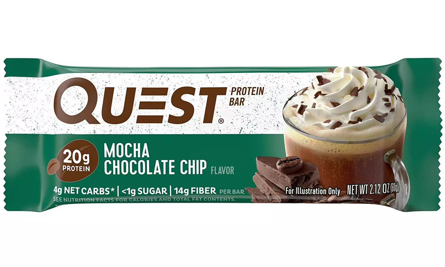 Quest Nutrition Protein Bar, Mocha Chocolate Chip, 2.12 oz, 12 Count - Primary Image