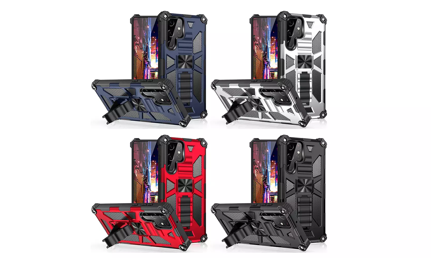 For Samsung Galaxy S22 S22 Plus S22 Ultra Shockproof Holder Armor Case Cover  - Primary Image