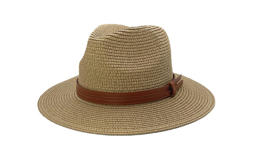 Classic Summer Fedora Toquilla Straw Handwoven Genuine Panama Hat | Groupon