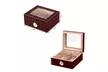 25-50 Cigar Humidor Storage Box Desktop Glasstop Humidifier w/ Hygrometer Cherry - Second Medium