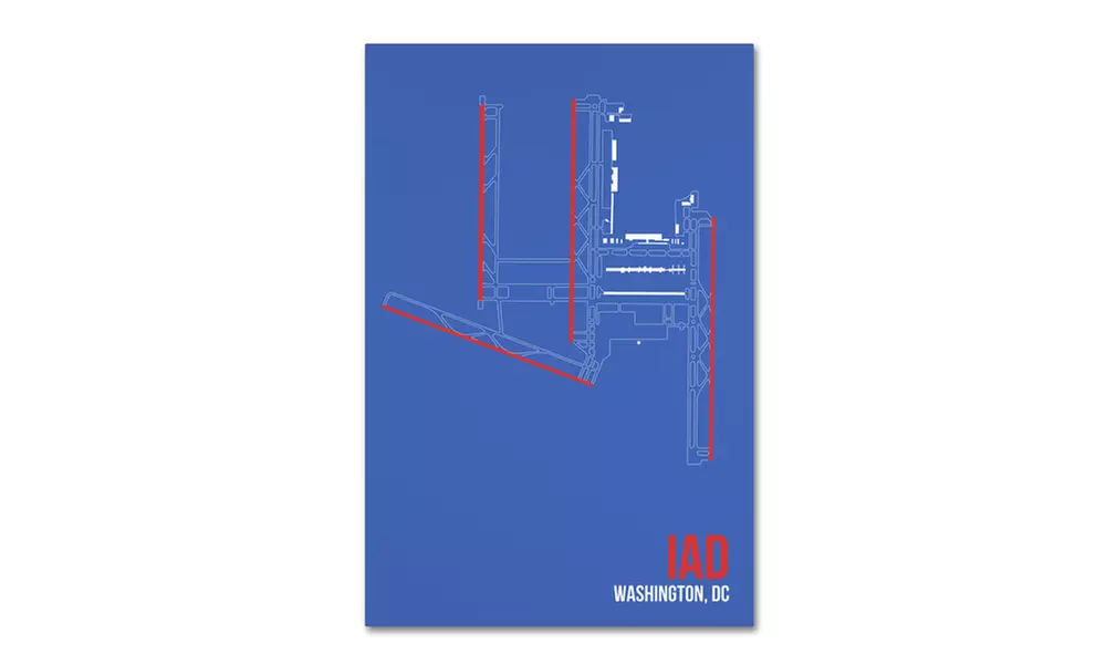 08 Left 'IAD Airport Layout' Canvas Art - Primary Image