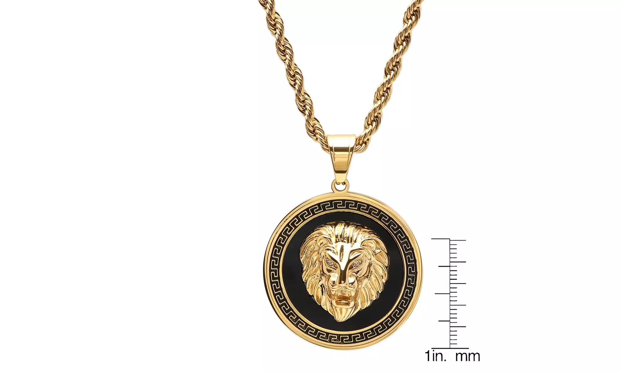 Men's Stainless Steel Lion Head Pendant 