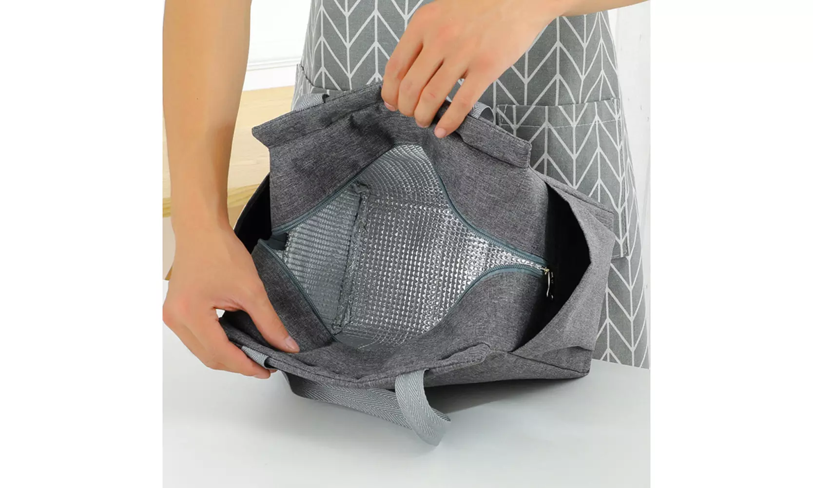 US 1-2 Pc Insulated Lunch Bag Thermo Cooler Hot Cold Box Kids Adults Work Office
