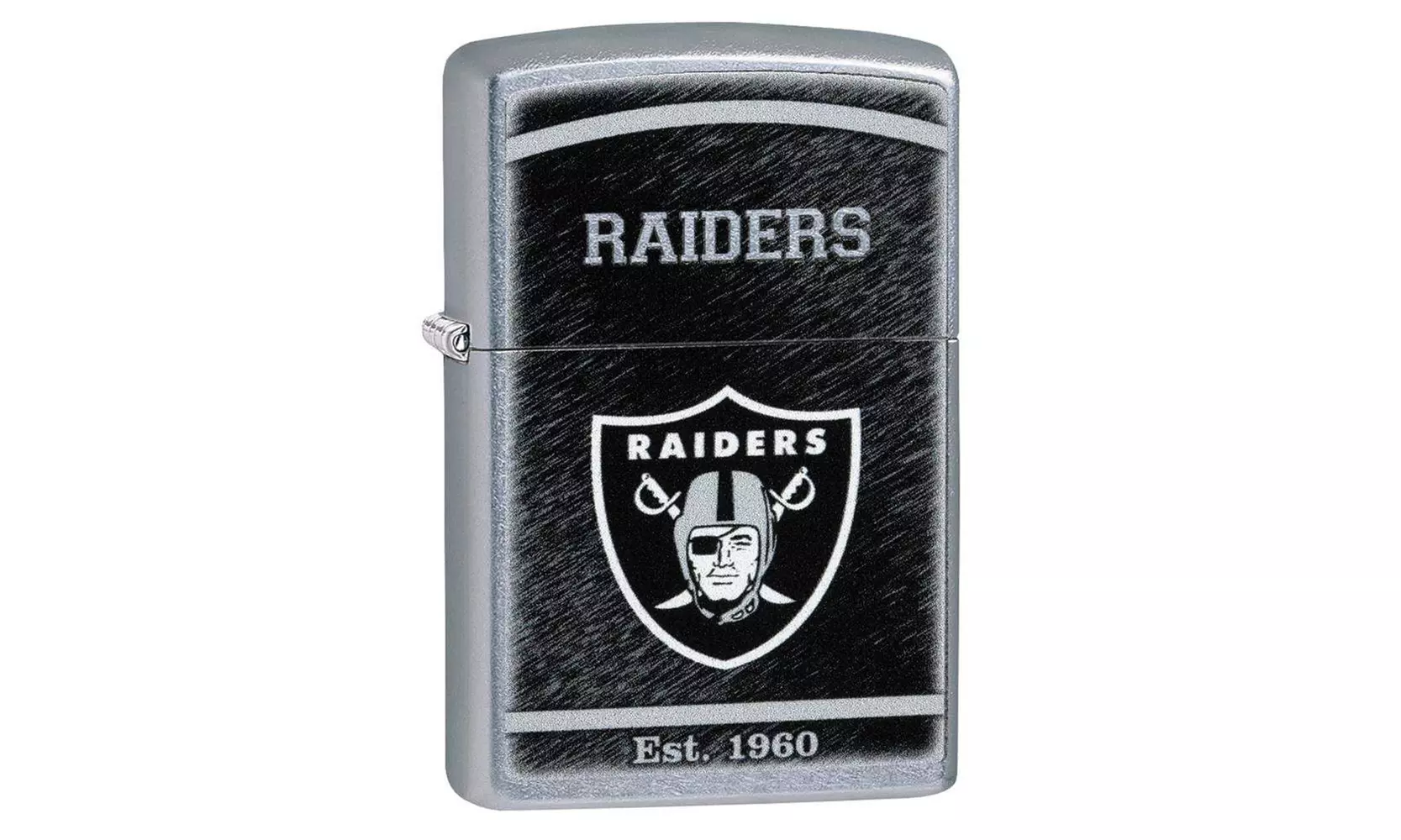 Zippo NFL Oakland Raiders Street Chrome Finish, Genuine Windproof Lighter #29956 - Primary Image