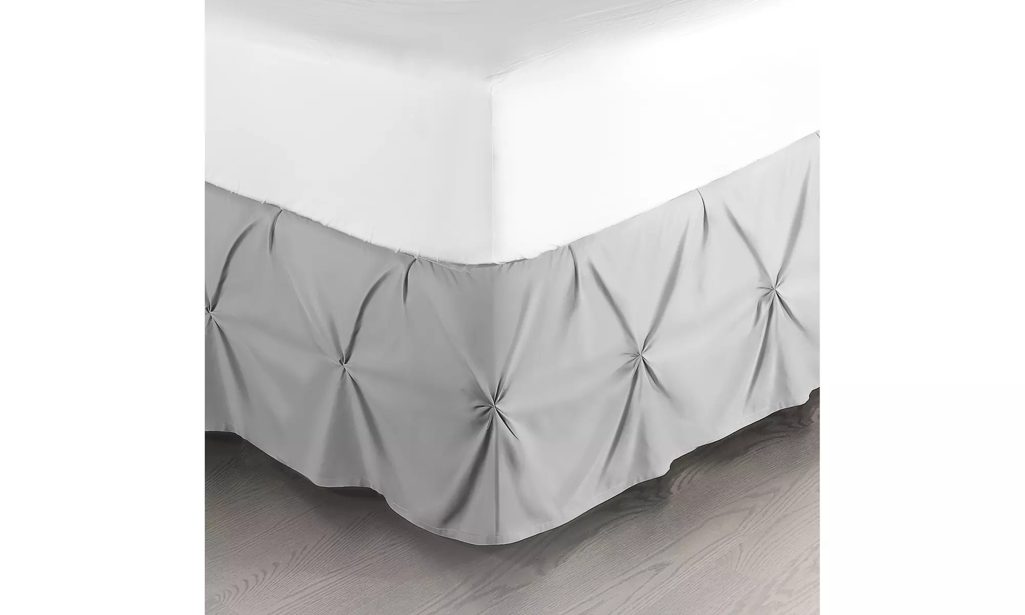 Nestl Pinch Pleat Bed Skirt - 14 inch Tailored Drop Pintuck Dust Ruffle