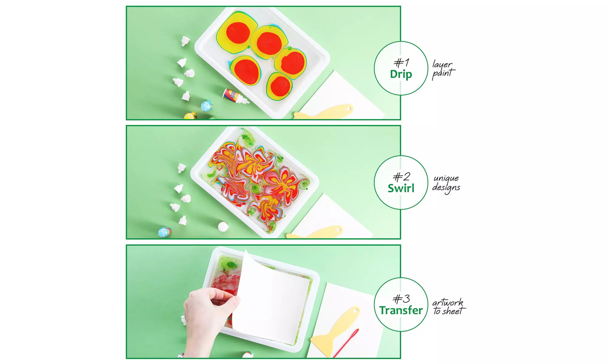 CraftBud Marbling Paint Kit for Kids - Fun Painting Set , Gift for Kids