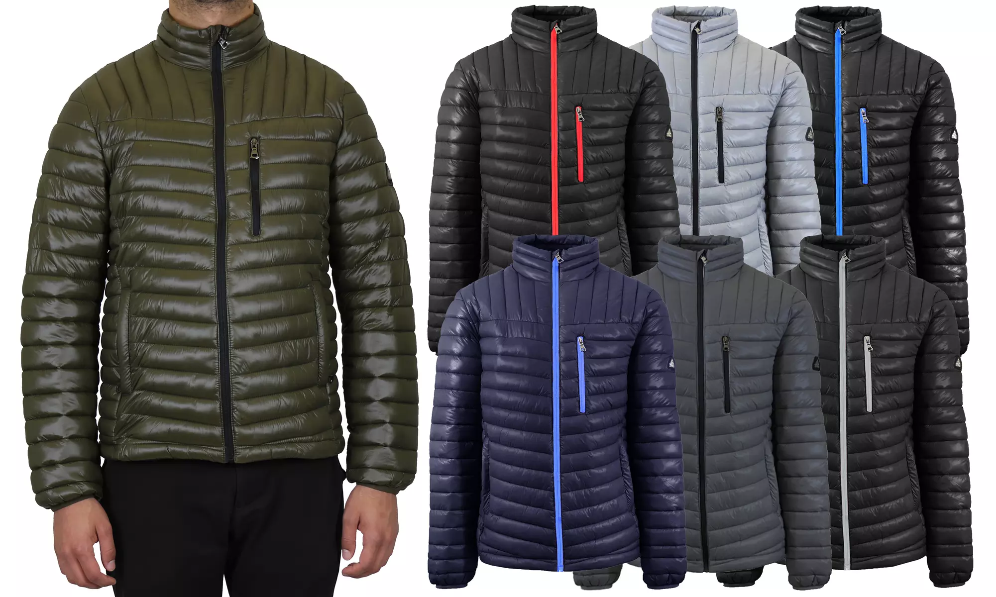 Spire By Galaxy Men's Slim-Fit Lightweight Puffer Bubble Jacket (S-2XL) - Primary Image