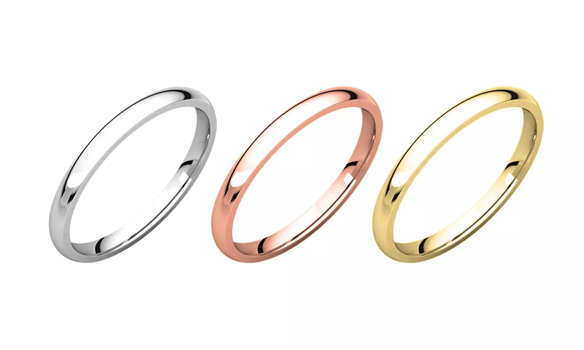 2MM Comfort Fit Italian Wedding Bands