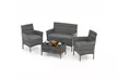 Costway Patio Furniture Set with Washable Cushions & Tempered Glass Coffee Table - Second Medium