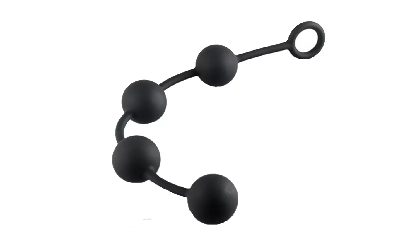 Silicone Anal Beads  Play Pull Ring Ball Sex Toy - Second Medium