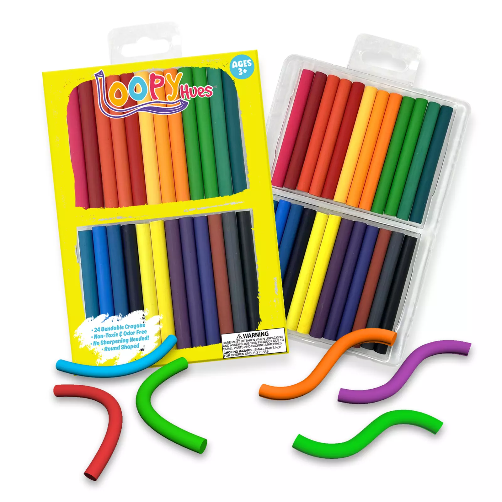 Loopy Hues Bendable Crayons For Kids, Arts & Crafts, 3D Letter & Number Crayons
