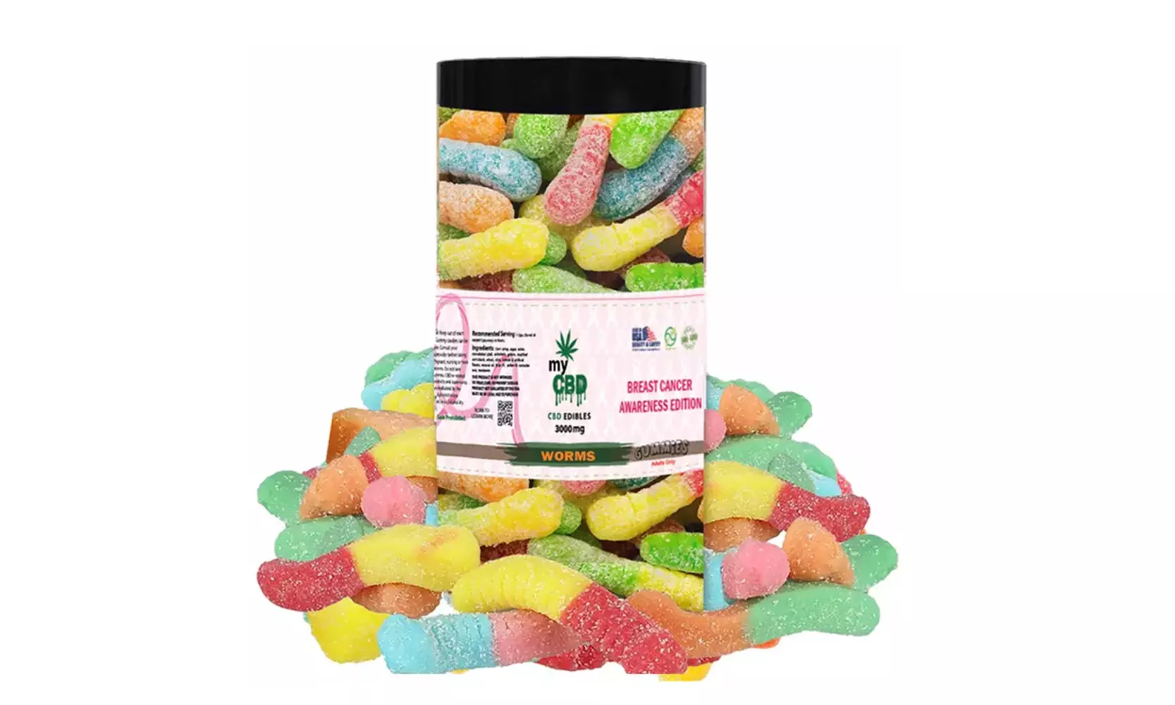 Breast Cancer Awareness CBD Gummies from MyCBD (3000MG) - Second Medium